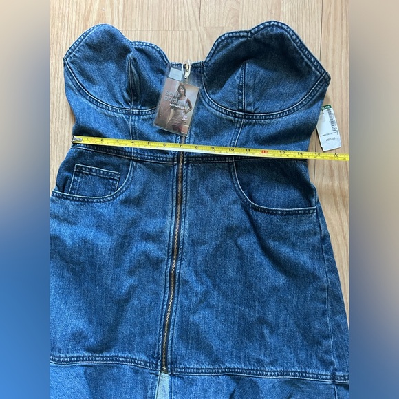 New wit tags - Self- Portrait Scalloped Denim Dress size 8 - Picture 15 of 16